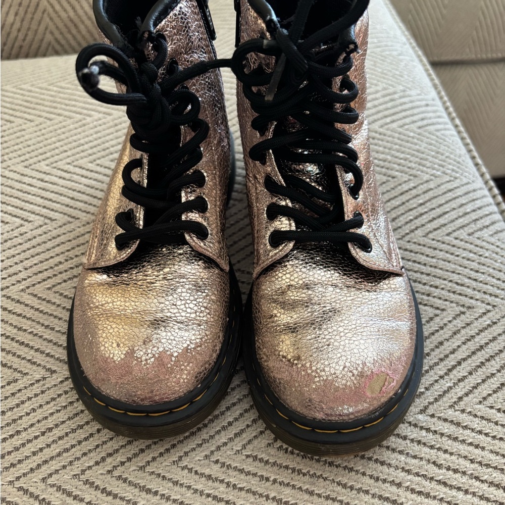 Dr. Martens Rose Gold Combat Boots